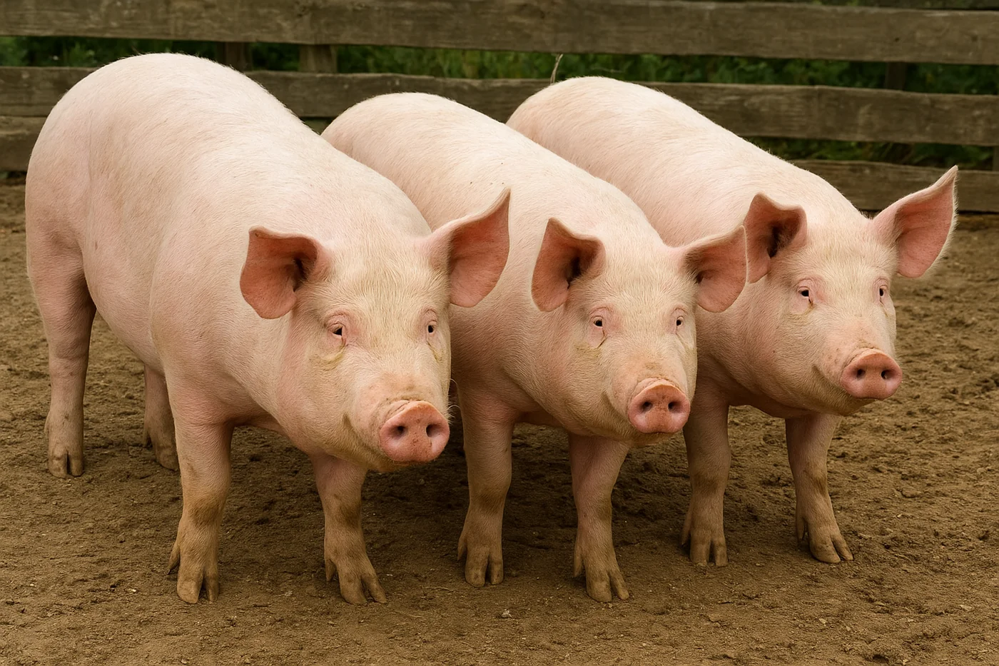 Élő sertések farmunkon